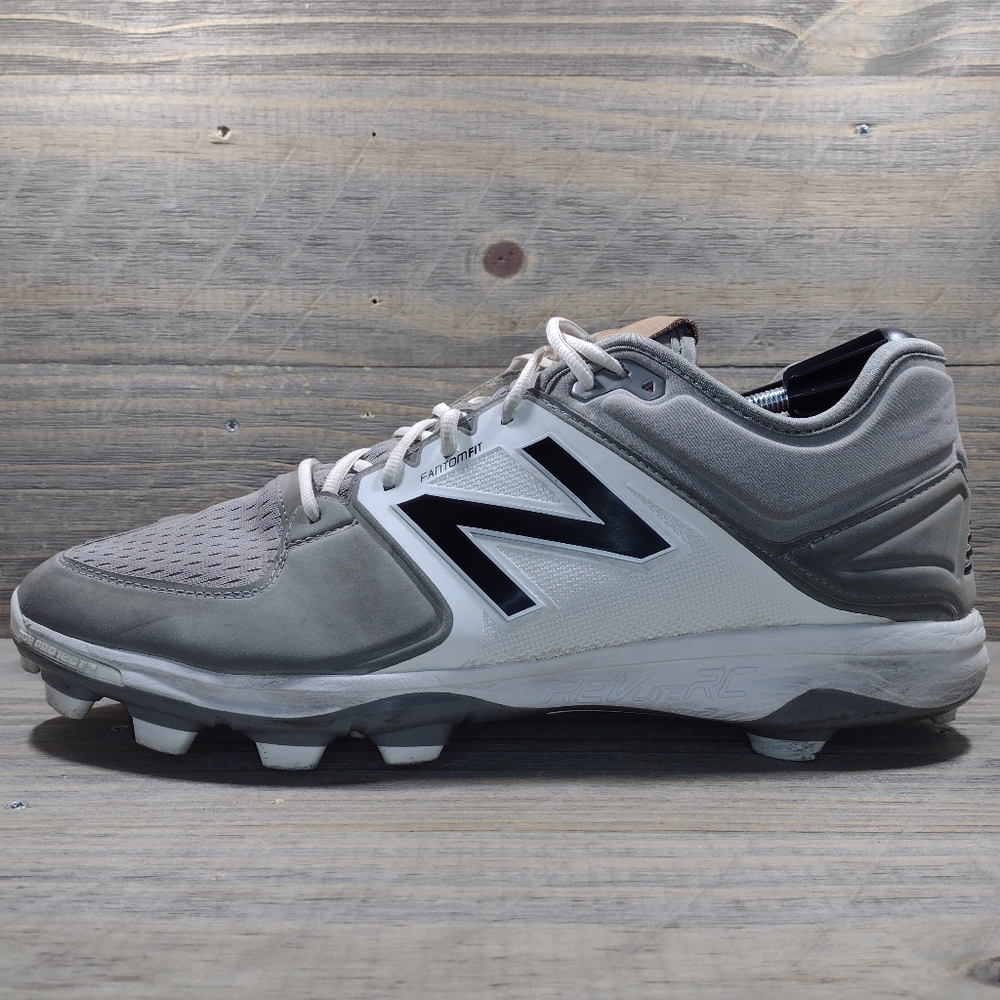 New Balance Fantom Fit Baseball Cleats Mens Size 16 Gray White